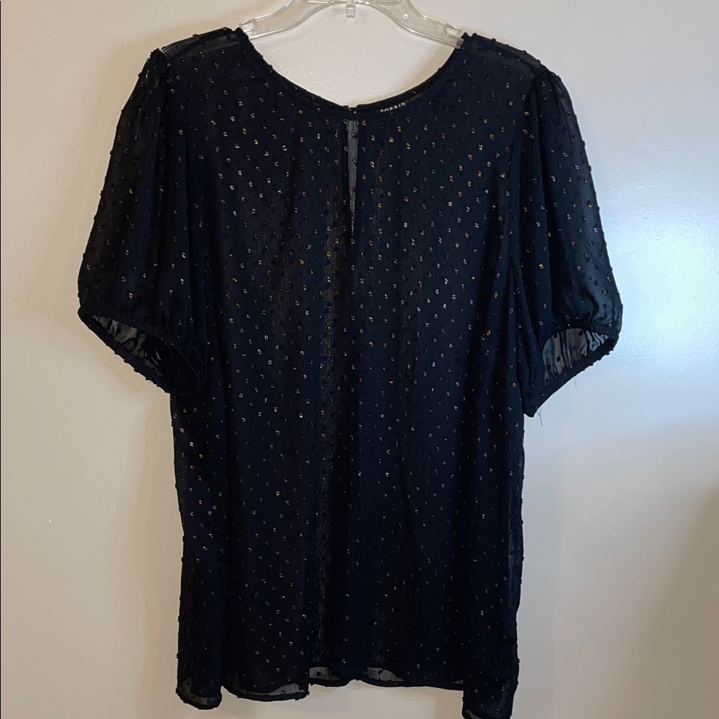 Torrid Sheer Short Sleeve Top